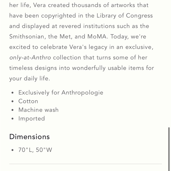 New ANTHROPOLOGIE/ VERA Perennial Floral Print Picnic Blanket Orange Gold Cream - Picture 5 of 13